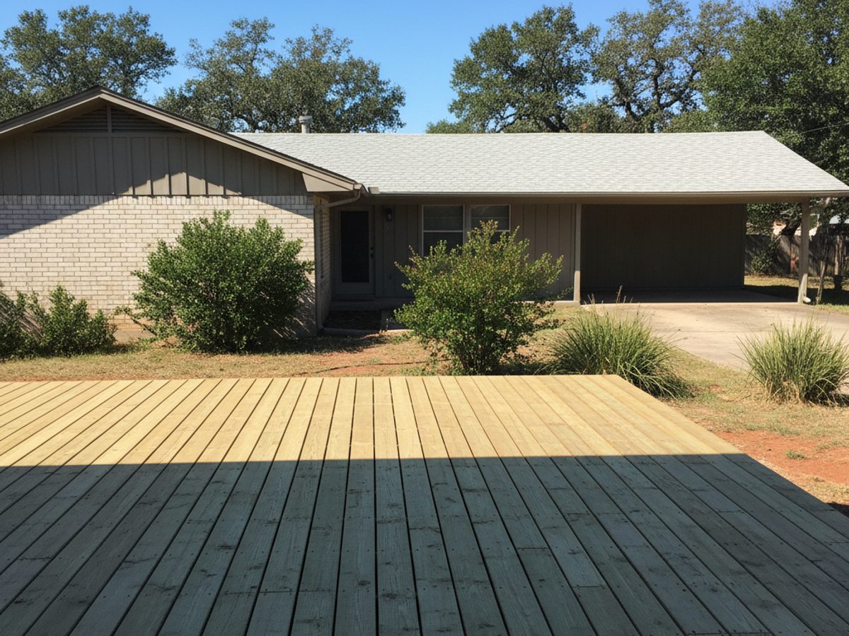 Allied Deck Solutions crew at work on a home in Edinburg, TX